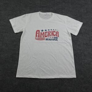 America The Beautiful Shirt Womens Large White She Loves Jesus Graphic Tee
